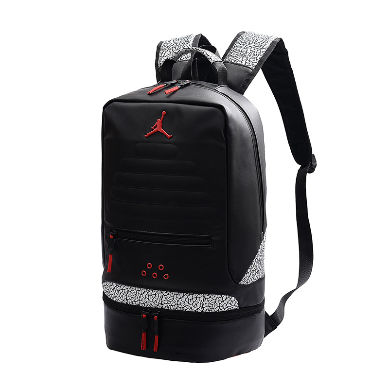 2019 Air Jordan 3 Backpack Black Red Cement